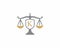 Letter K Logo With Scale of Justice Logo Icon