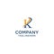 Letter K luxury swoosh corporate logo design concept template