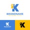 Letter K Medallion Logo, suitable for business related to medal, victory, champ with K initial