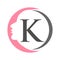 Letter K Spa And Beauty Logo Template. Beauty Woman Logo Used For Icon, Brand, Identity, Spa, Feminine Symbol