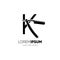 Letter K Straight Razor Logo Design Vector Icon Graphic