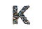 Letter K uppercase font shape alphabet collage