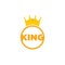 Letter King Logo Icon Design