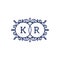 Letter KR logo Floral Swirl Logos design