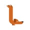 Letter L is dog. pet font. Dachshund alphabet. Lettering home an