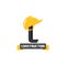 Letter L Helmet Construction Logo Vector Design. Security Building Architecture Icon Emblem