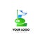 Letter L Initial Golf Flag Logo Design Vector Icon Graphic Emblem Illustration