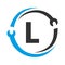 Letter L Repair Logo. Home Services Tool, Car Repair Logo Template For Business, Company and Construction Industry