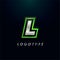 Letter L for video game logo and super hero monogram. Sport gaming emblem, bold futuristic letter with sharp angles and