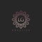 Letter LG Elegant initial logo Lotus vector