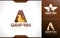 Letter A logo concept, Griffin Apparel or Griffin Adventure tag and label. Three variation design Colors, negative model