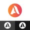 Letter A logo design gradient color. Mobile apps logo design.