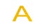 Letter A logo icon design yellow wall