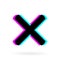 letter x logo modern shadow concept