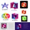 Letter A logo. Template letter A.Academy logo icons.