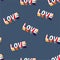 Letter LOVE in 3D colorful shadow random repeat seamless pattern in vector EPS10 ,Design for fashion,fabric,web,wallpaper,wrapping