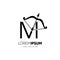 Letter M Bow Archery Logo Design Vector Icon Graphic Emblem Illustration