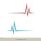 Letter M Cardiogram Pulse Health Care Vector Logo Template Illustration Design. Vector EPS 10
