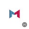 Letter M colorful ribbons logo