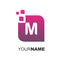 Letter M creative tech logo icon design