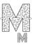 Letter M maze game for kids