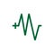 Letter m medical heart pulse symbol vector