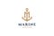 Letter M monogram, Anchor logotype. Logo of yacht club, maritime emblem