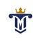 Letter M pillar king logo icon