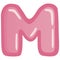 Letter M Pink Bold Alphabet Font Doodle Drawing Vector Art