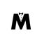 Letter m suit businessman logo vector