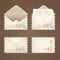 Letter Mail Vintage Set. Vector