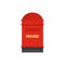 Letter mailbox icon flat isolated vector