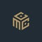 Letter MCC Cube Logo Design