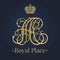 Letter A monogram royal logo.