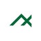 Letter x mountain geometric logo vector