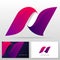 Letter N logo design â€“ Modern colorful vector emblem. Business card templates.