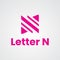 Letter N logo vector icon design template