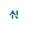 Letter N with stingray icon logo template illustration
