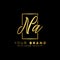 Letter Na Logo. Initial Letter Design Vector Luxury Color