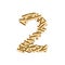 The letter number two or 2 gold color, in the alphabet bullet se