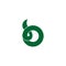 Letter o b overlapping ribbon simple design logo vector