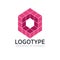 Letter O cube figure logo icon design template elements