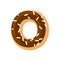 Letter O donut font. Doughnut alphabet. Sweet lettering. candy A