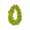 Letter O, English alphabet made of tree branches, ecology element for banner, card, label, presentation or poster vector