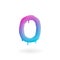 Letter O logo. Colored paint character with drips. Dripping liquid symbol. Isolated art concept vector.