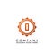 Letter O Logo. Modern Techno Gear Initial Logo Template Design