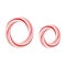 Letter O Mint Candy Cane Alphabet Collection Striped in Red Christmas Colour . 3d Rendering
