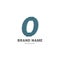 Letter O optic illusion logo, trendy glitch brand