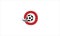 Letter O with soccer ball shot icon and football in flat vector minimalist logo design