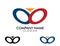 letter OO twin logo template